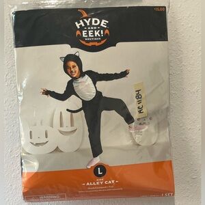 Kids Black and White Cat Costume